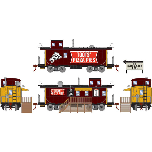 HO Concession Caboose Toots Pizza Pies (ATH74041)