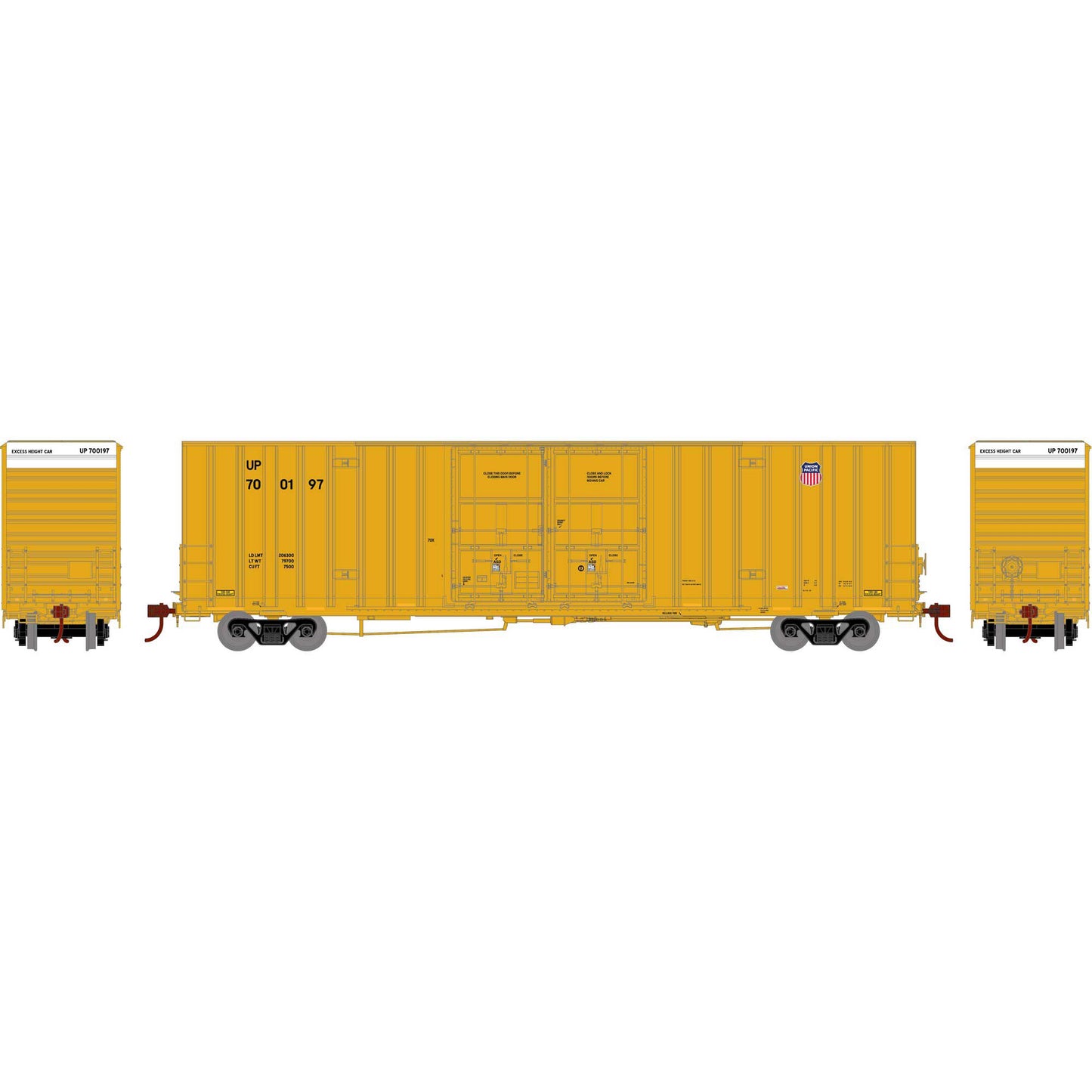 HO 60' Gunderson Box, UP #700197 Plastic Model (ATH75314)