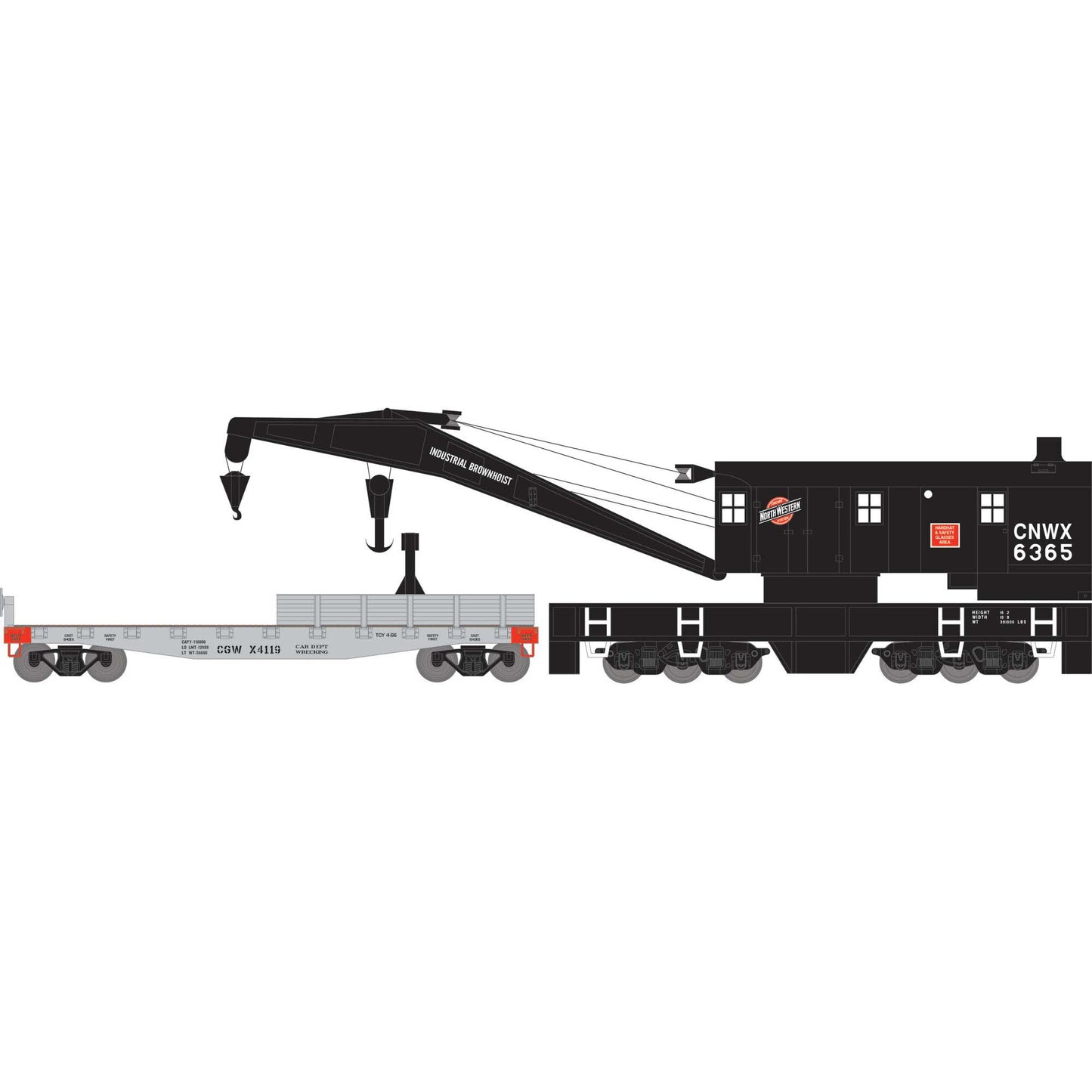 HO 200T Crane/Tender C&NW/CGW #6365/X4119 (ATH75426)