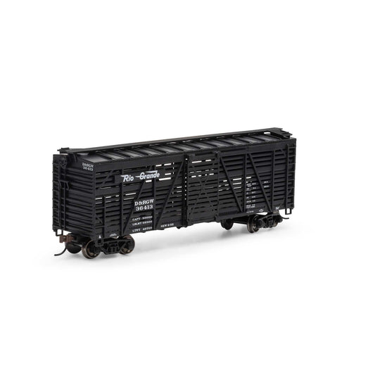 HO 40' Stock Car D&RGW #36413 Plastic Model (ATH75995)