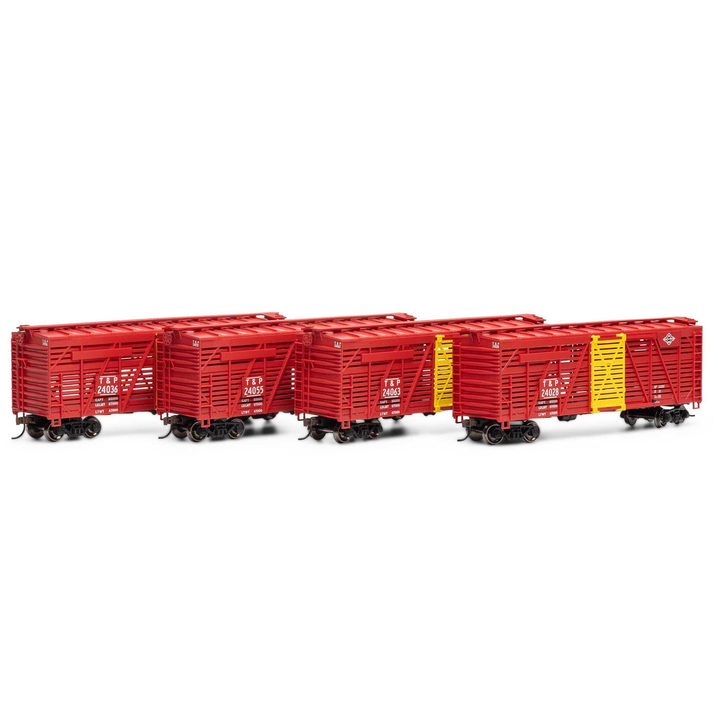 HO 40' Stock Car T&P (4-Pack) Plastic Model Kit (ATH76006)
