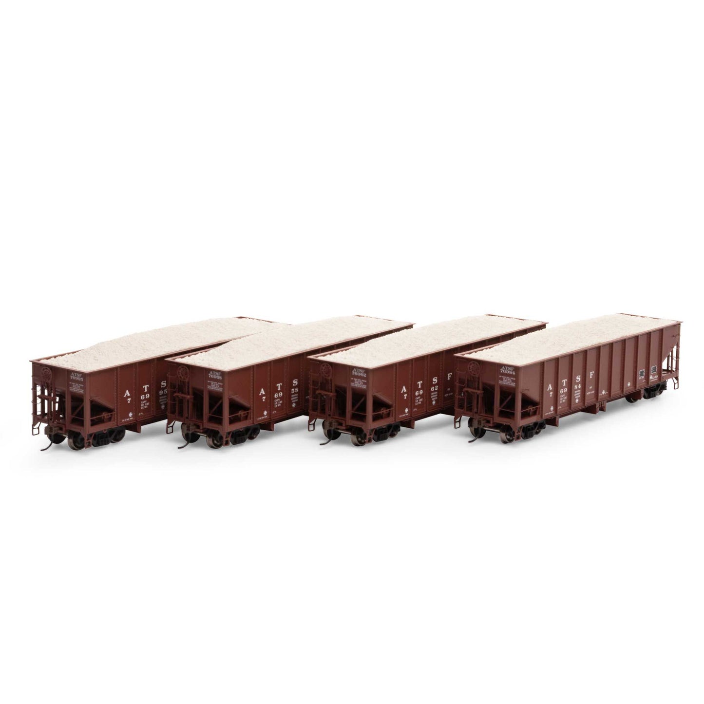 HO 40' Ribbed 3-Bay Ballast Hopper ATSF #1 (ATH7634)
