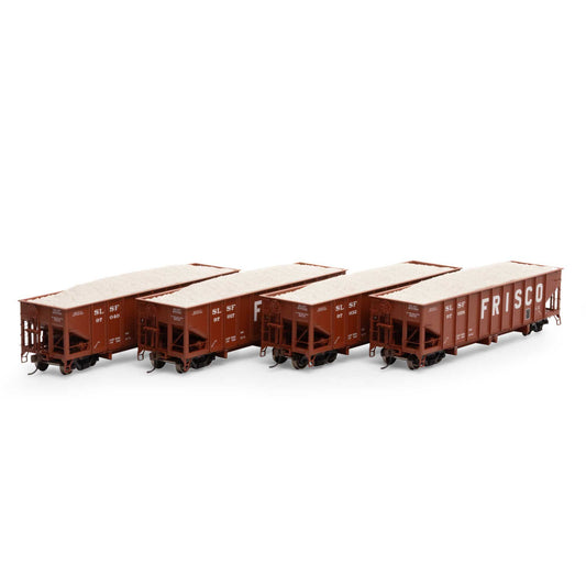 HO 40' Ribbed 3-Bay Ballast Hopper SLSF #2 Model (ATH7638)