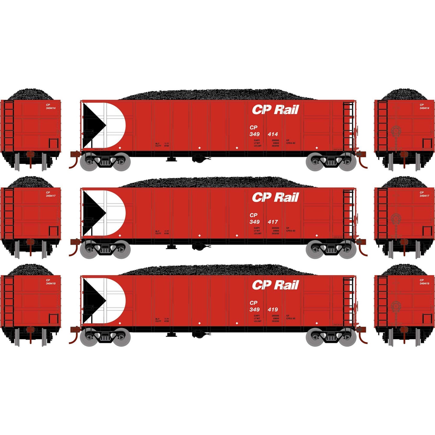HO Thrall High Side Gondola with Load, CPR #2 (ATH7672)