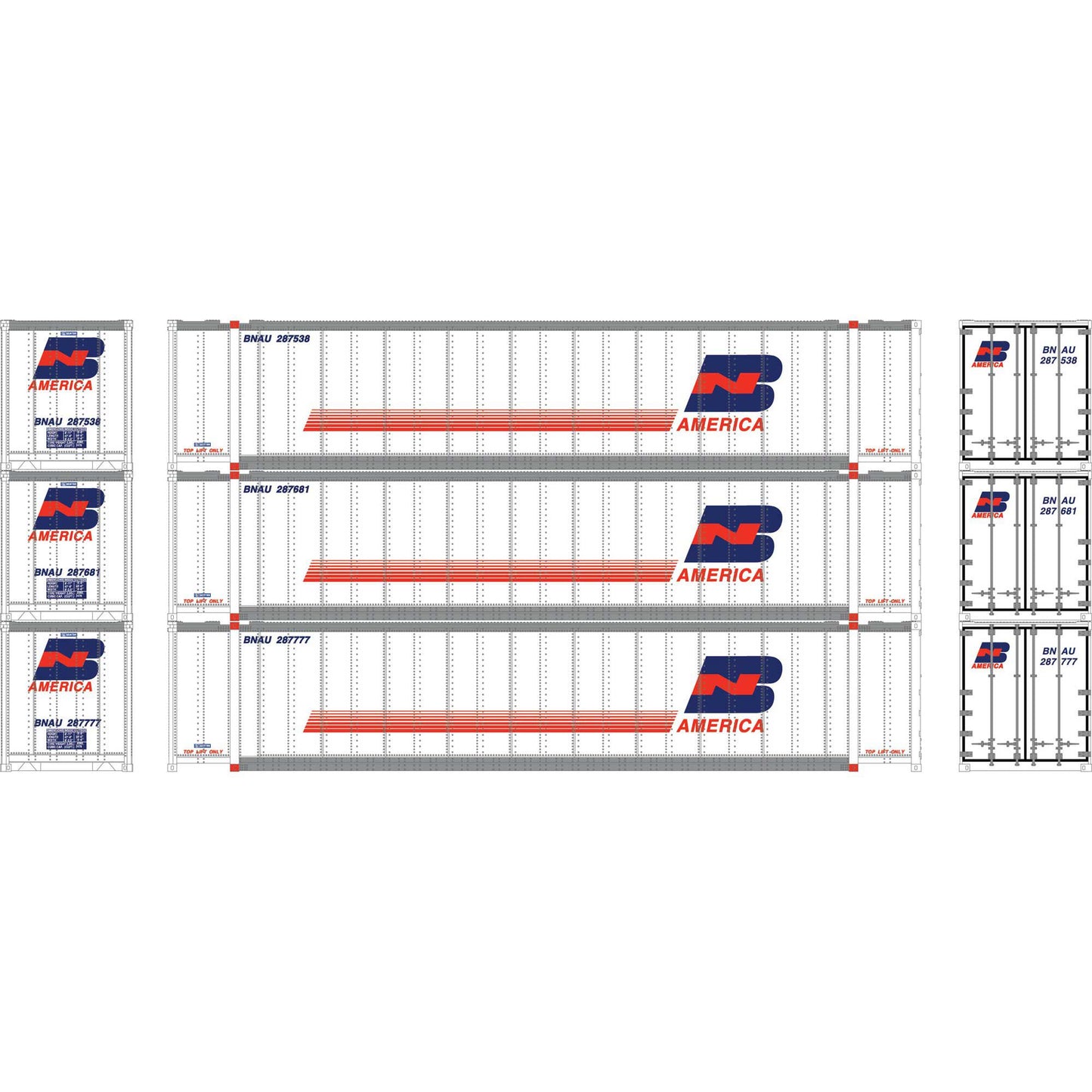 N 48' Containers BNAU #287538 / 287681 / 287777 (ATH7690)