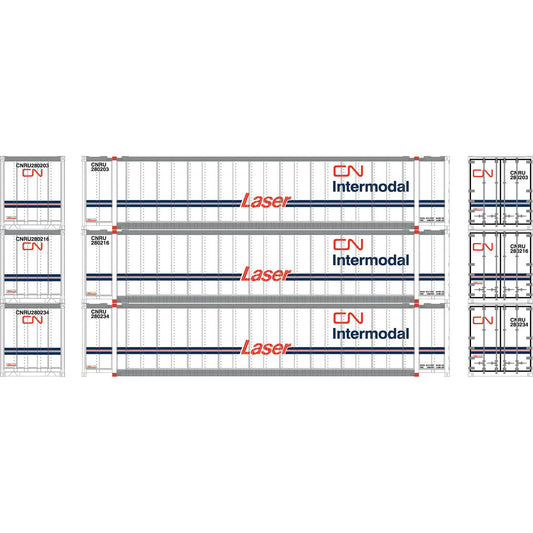 N 48' Containers CNRU #280203 #280216 #280234 Set of 3 (ATH7691)