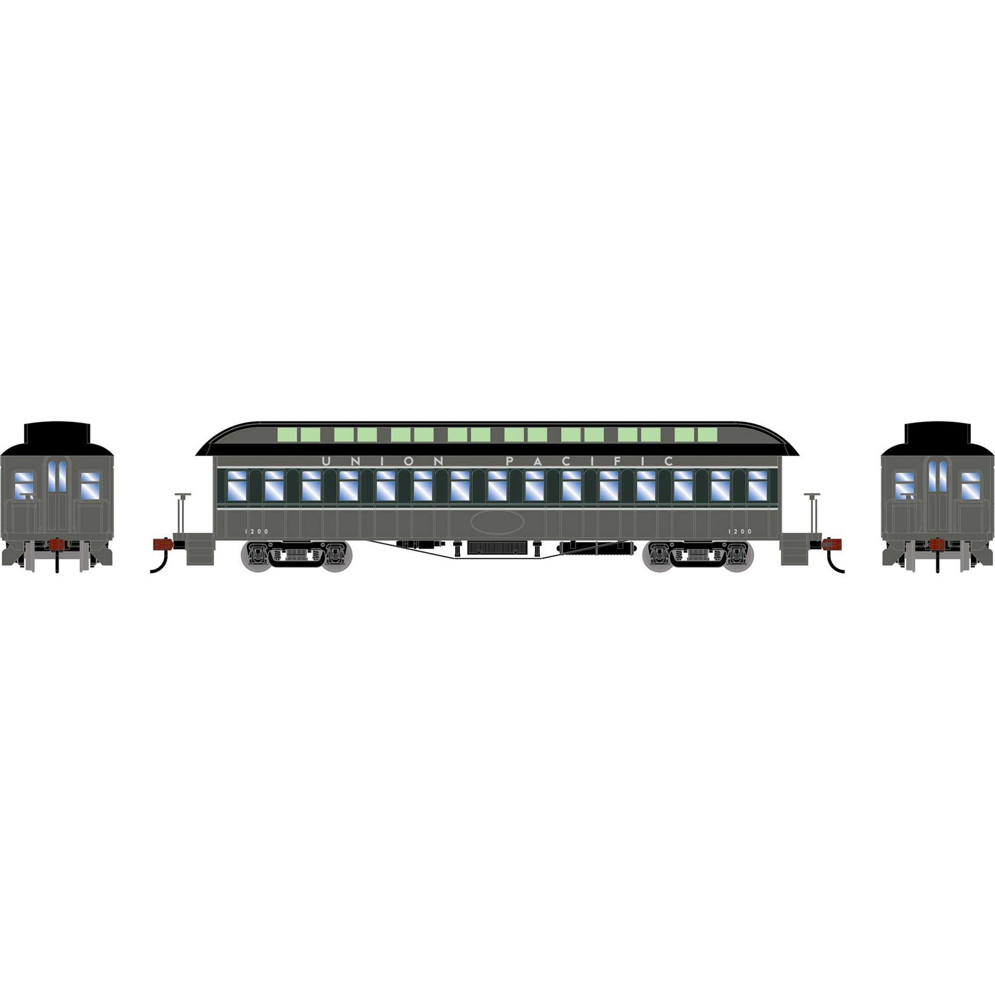 HO 50' Old Time Overland Coach UP #1200 Plastic Model (ATH84841)