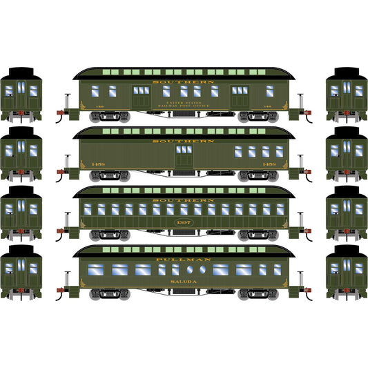 HO 50' Old Time Overland Passenger Set, SOU #1 (ATH84859)