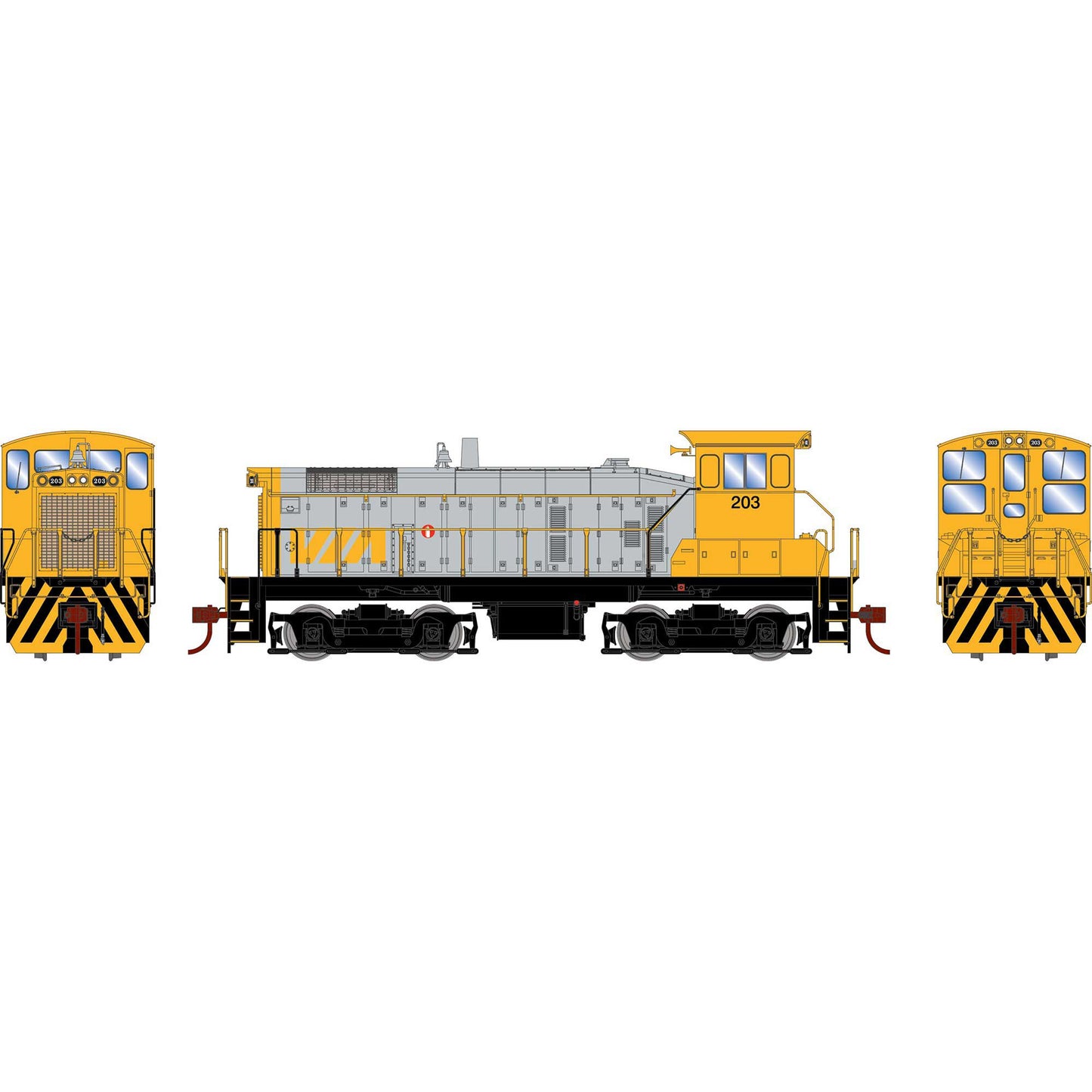 HO SW1000 Locomotive VIA #203 (ATH86748)