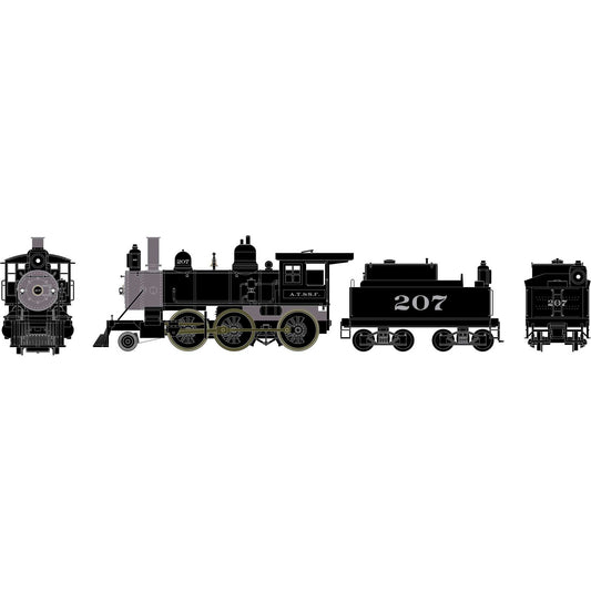 HO RTR Old Time 2-6-0 Mogul ATSF #207 (ATH87211)