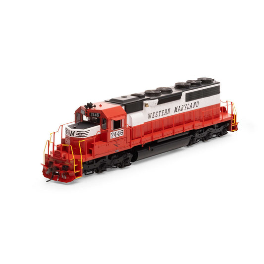 HO SD40 Locomotive with DCC and Sound Western Maryland #7446 (ATH87329)