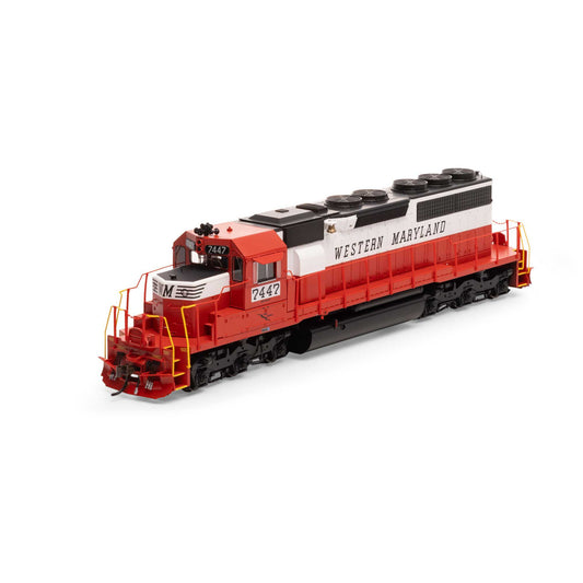 HO SD40 Locomotive with DCC and Sound, Western Maryland #7447 (ATH87330)