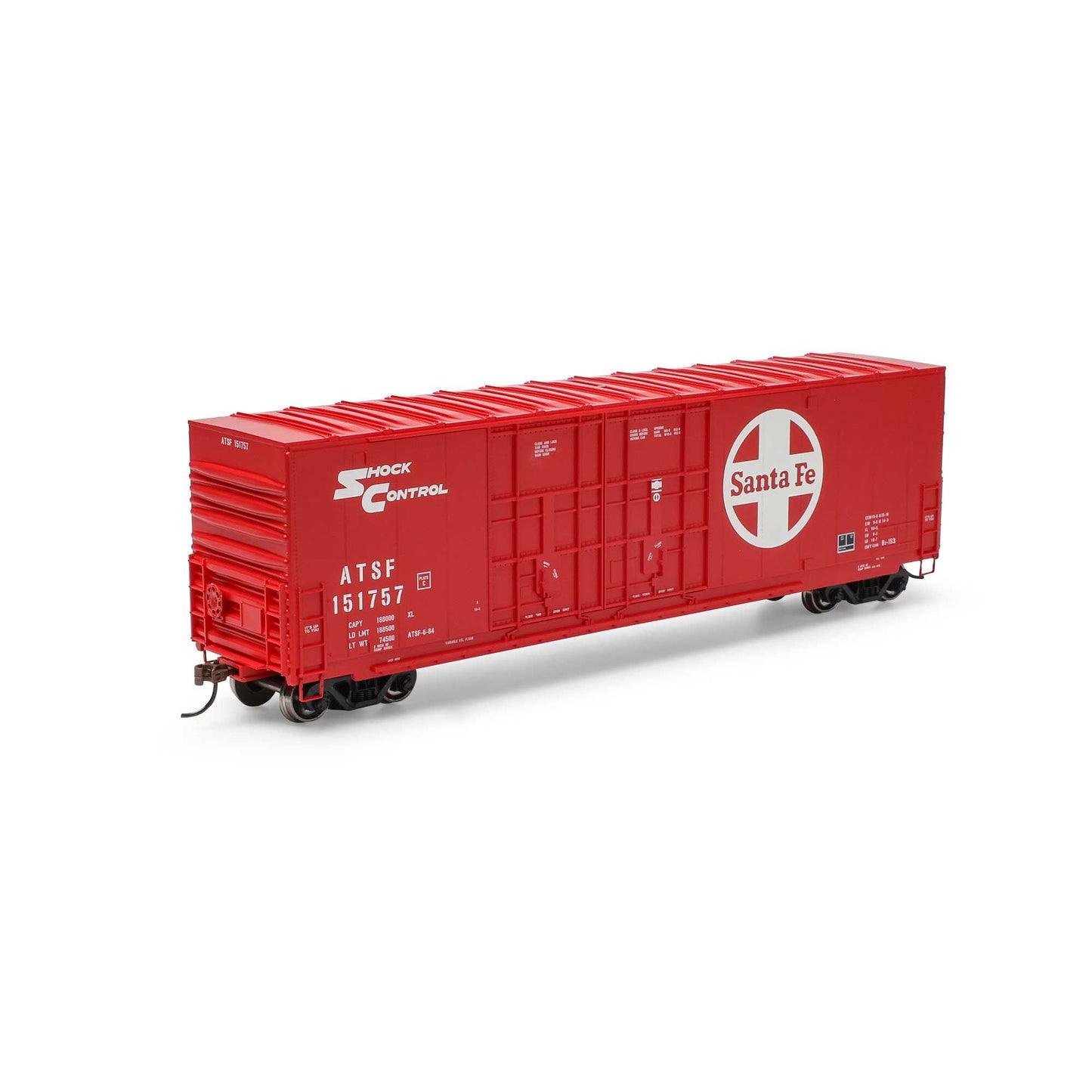 HO High-Cube DD Plug Box Car SF #151757 (ATH88197)