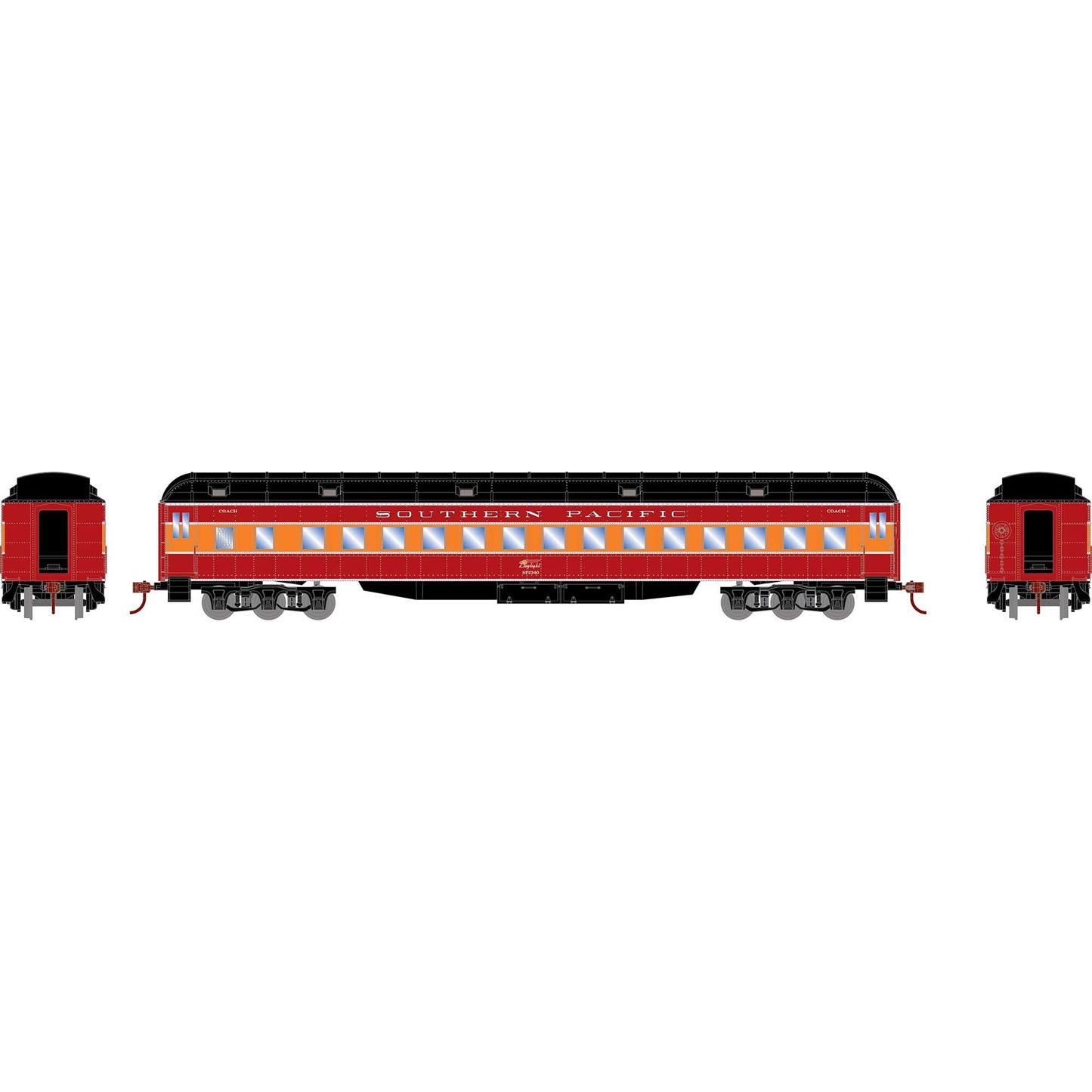 HO Heavyweight Clerestory Coach Southern Pacific #2340 (ATH88218)