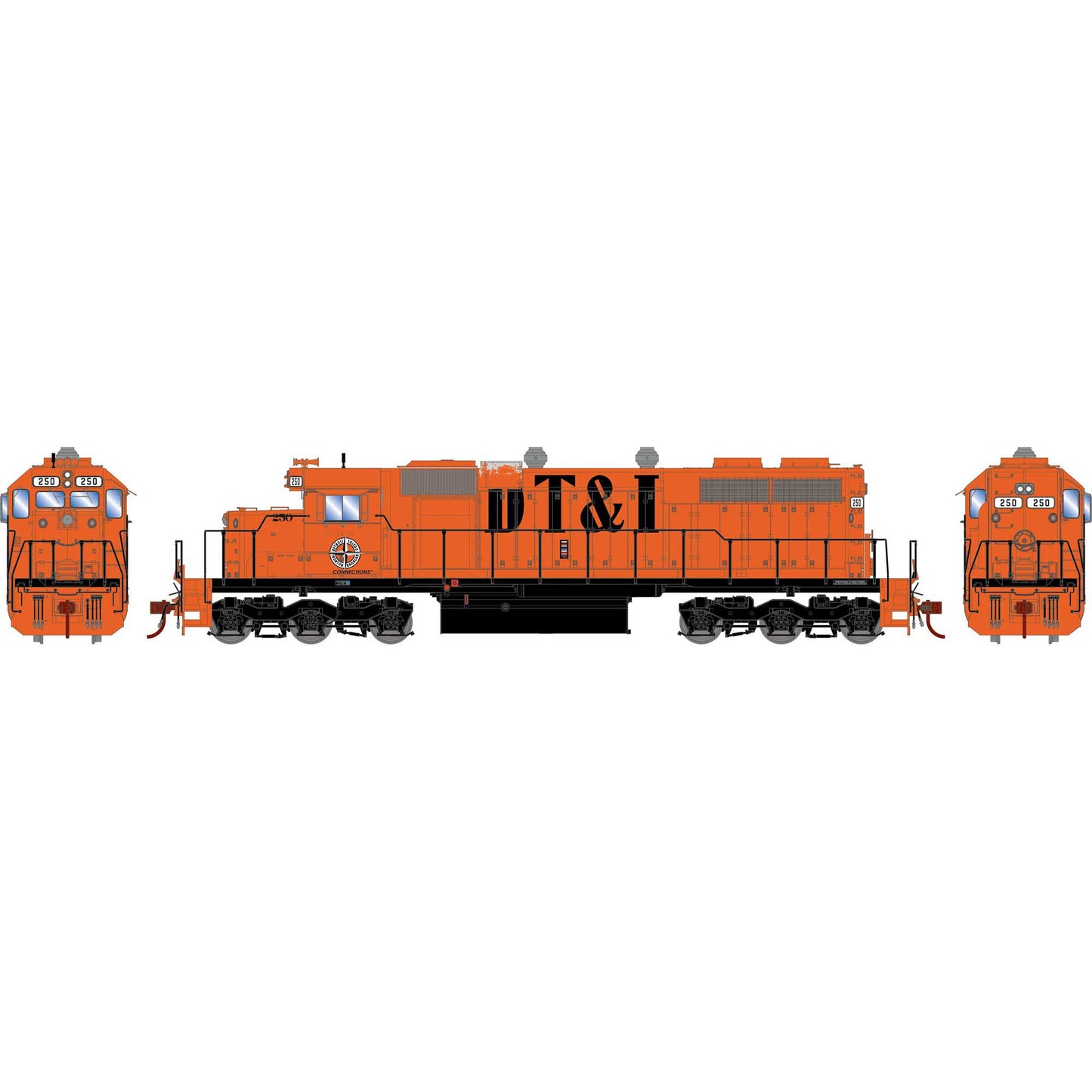 HO RTR SD38 Diesel-Electric Locomotive DT&I #250 (ATH88647)