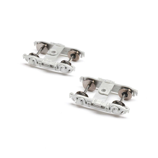 HO 36" Silver Metal 4-Wheel Passenger Truck Set (ATH90411)