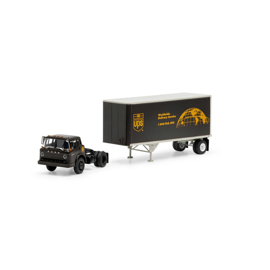 HO RTR Ford C/28' Trailer (UPS) (ATH90994)
