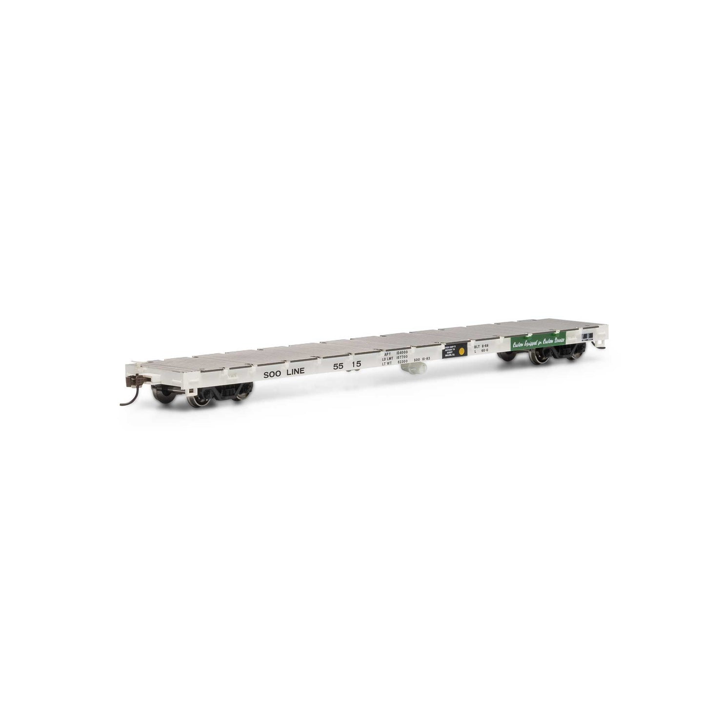 HO RTR 60' Flat Car SOO #5515 (ATH92688)