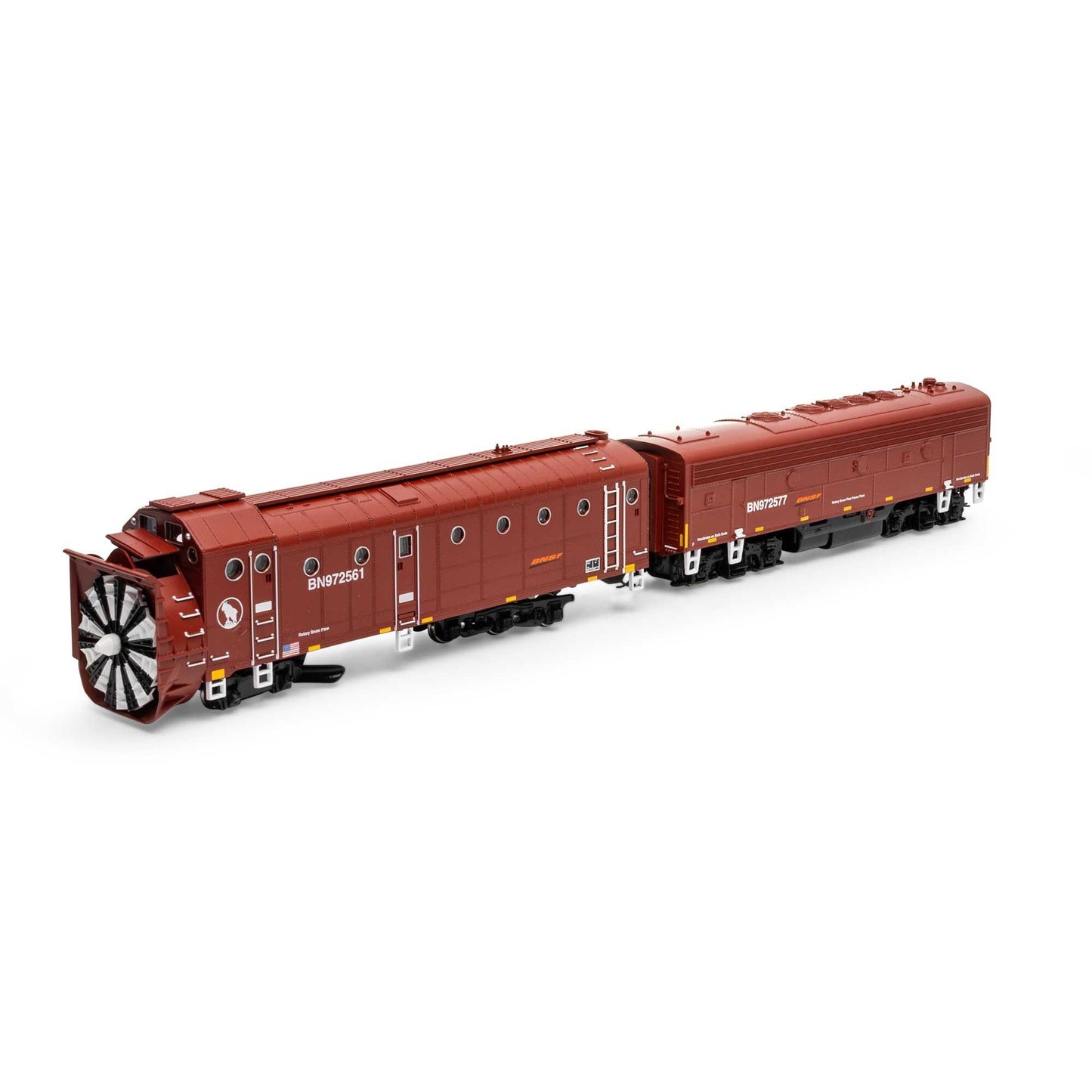 HO Rotary Snowplow and F7B Locomotive Set BNSF #972561/#972577 (ATH93829)