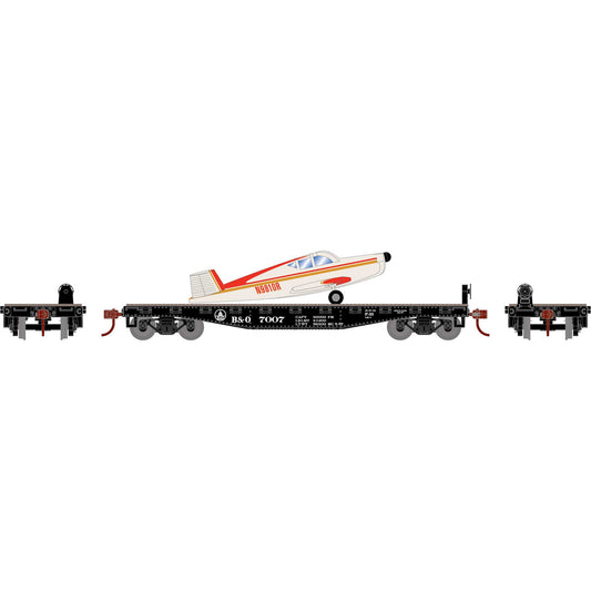 HO 40' Flat Car with Plane, B&O # 7007 (ATH96452)