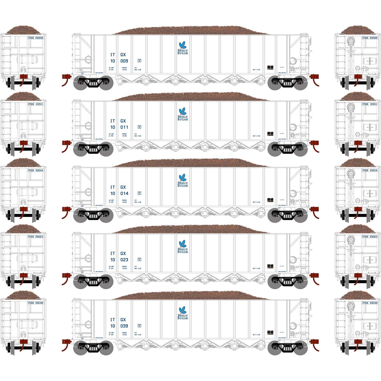 HO ITGX 5Bay Rapid Discharge Hopper Ready to Run (ATH98491)