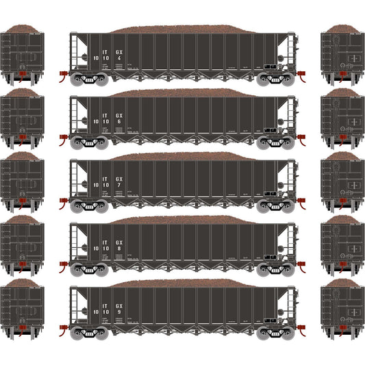 HO 5-Bay Rapid Discharge Hopper ITGX Black RTR (ATH98495)