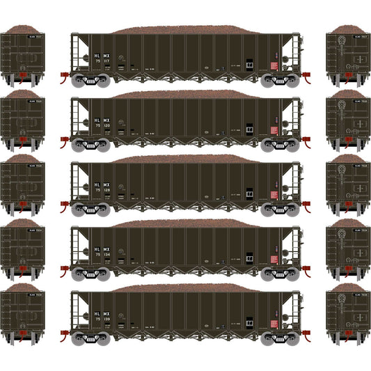 HO 5-Bay Rapid Discharge Hopper HLMX #2 Model Train Car (ATH98498)
