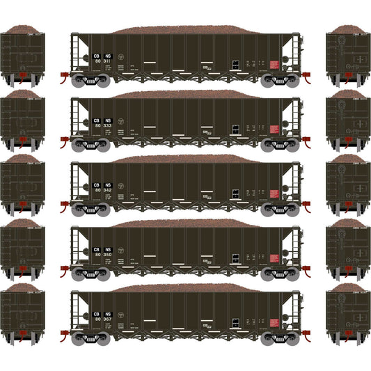 HO RTR 5-Bay Rapid Discharge Hopper CBNS (ATH98500)
