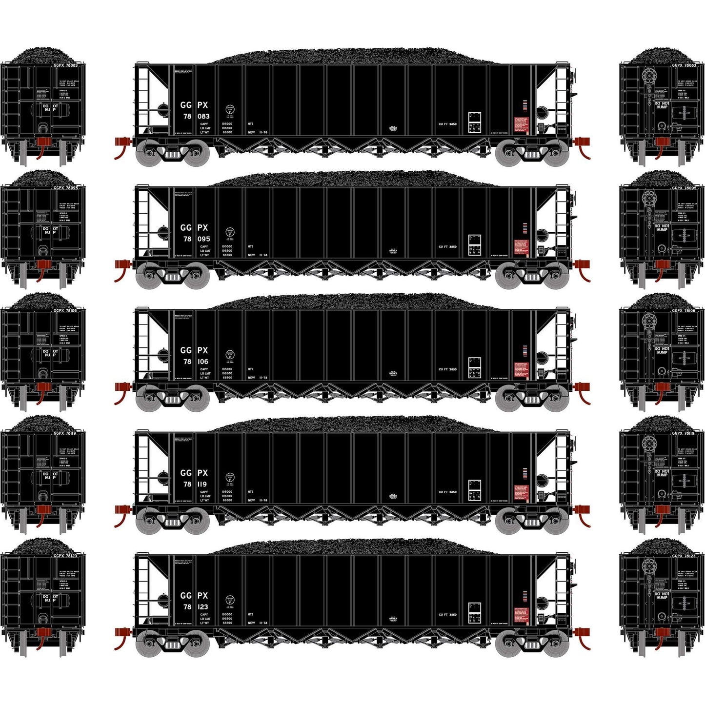 HO RTR 5-Bay Rapid Discharge Hopper GGPX #2 (ATH98650)