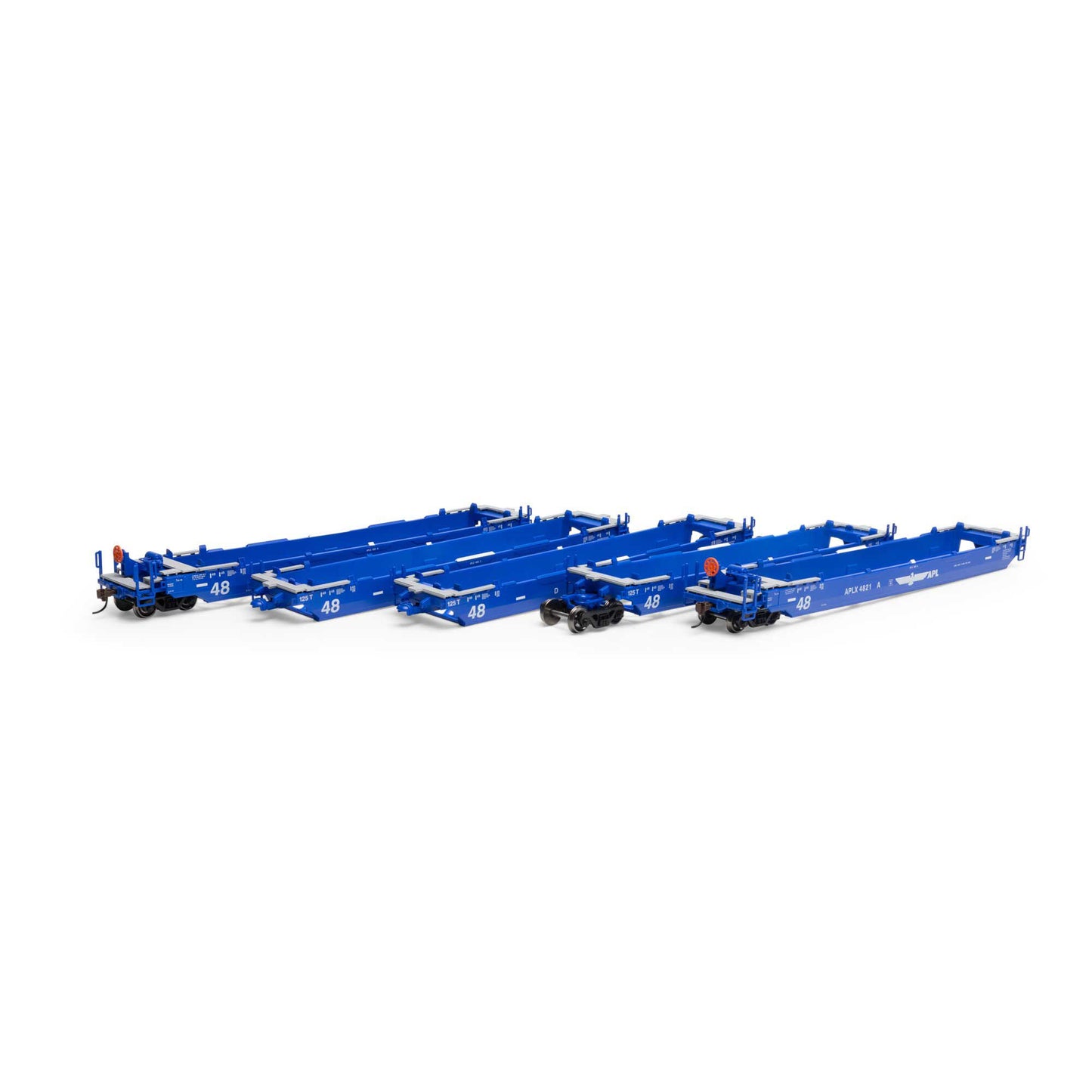 HO Maxi-III Well Cars APLX #4821 (5) Plastic Model (ATH98930)