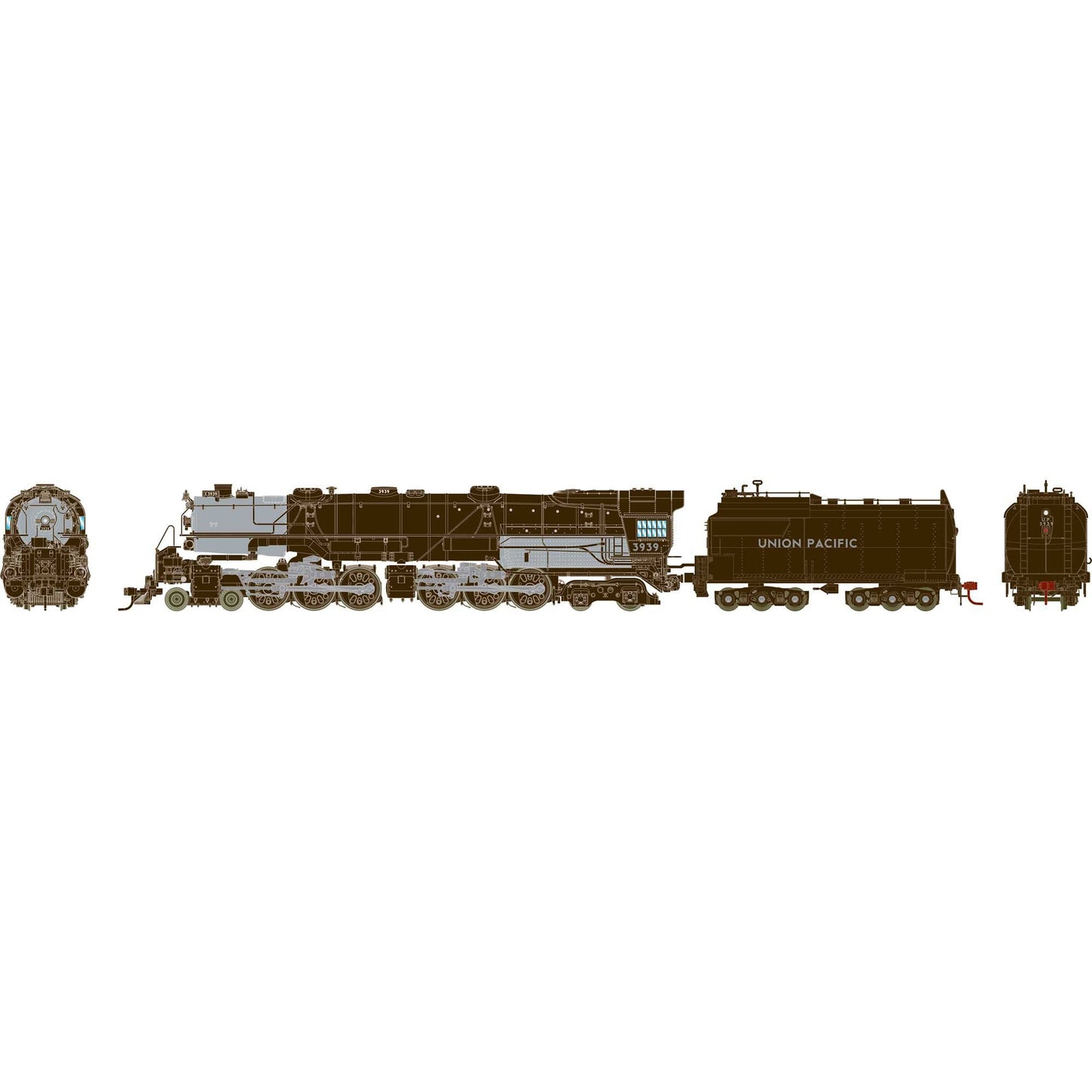 HO 4-6-6-4 CSA-2 Challenger Locomotive with Tsunami2 DCC & Sound UP #3939 (ATHG-1021)