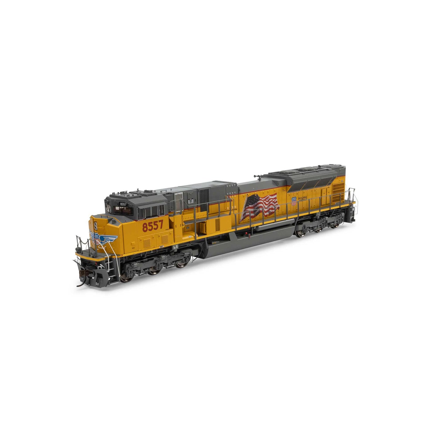 HO EMD SD90MAC-H Phase 2 Locomotive in UP 'Flag' Legendary Liveries #8557 (ATHG-1037)