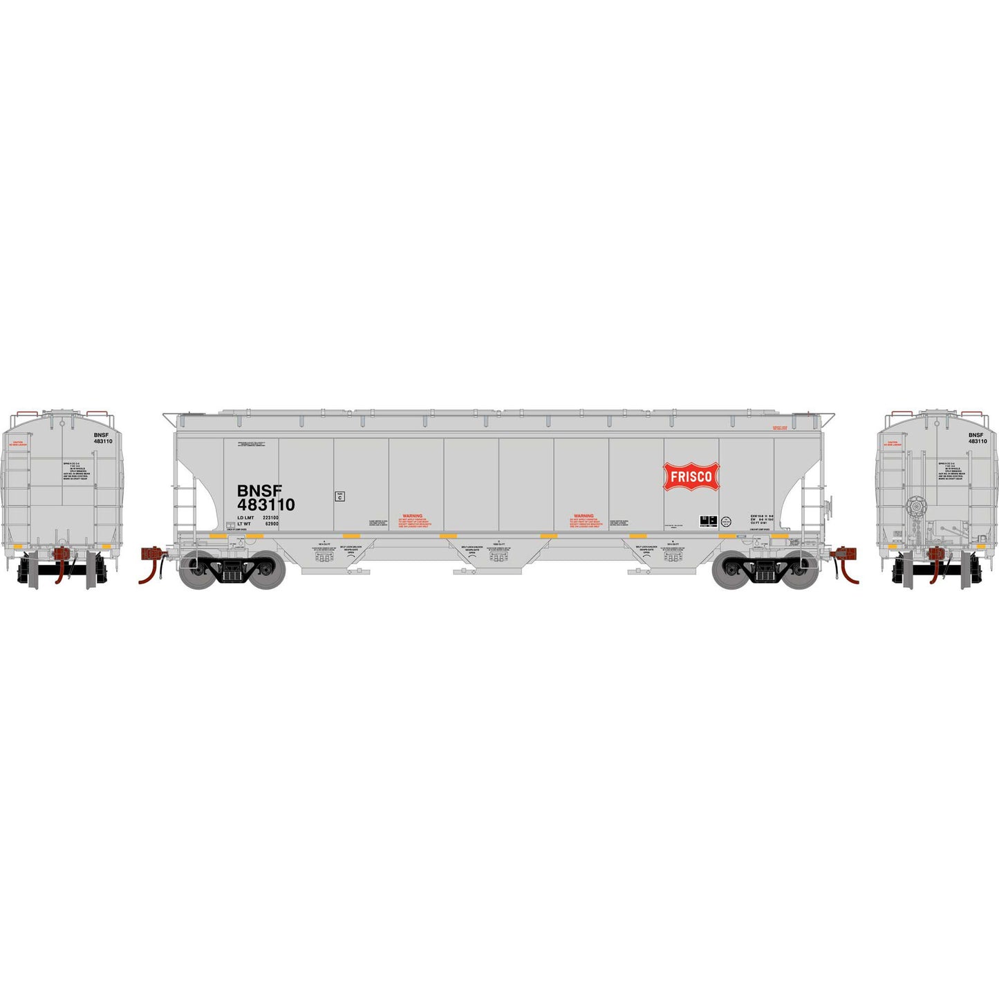 HO GEN Trinity 5161 Covered Hopper BNSF Railway Frisco Heritage #483110 (ATHG-1056)