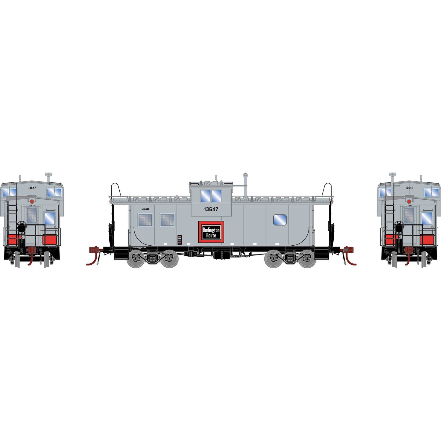 HO GEN ICC Caboose with Lights, CBQ #13647 (ATHG-1086)