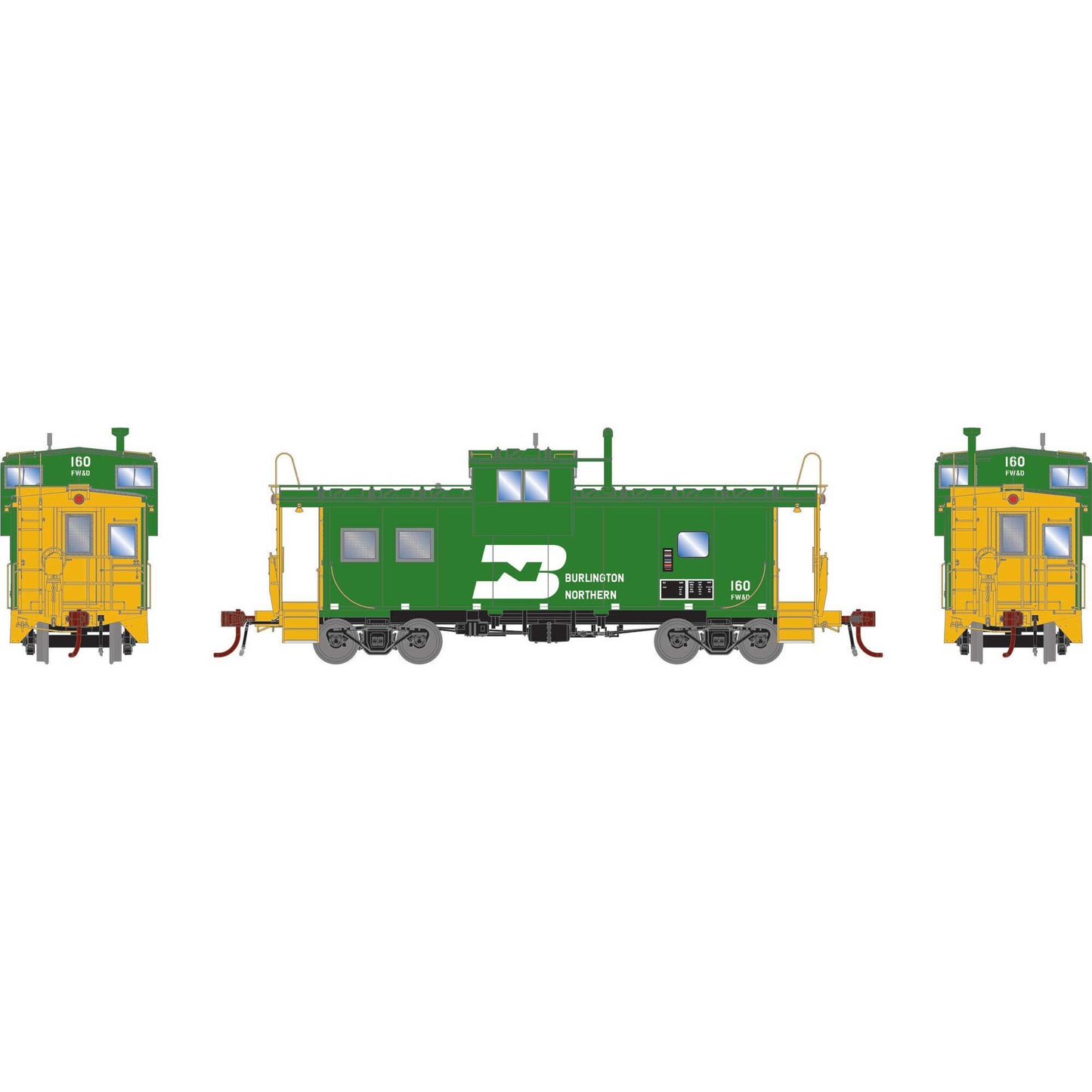 HO GEN ICC Caboose with Lights (ATHG-1095)