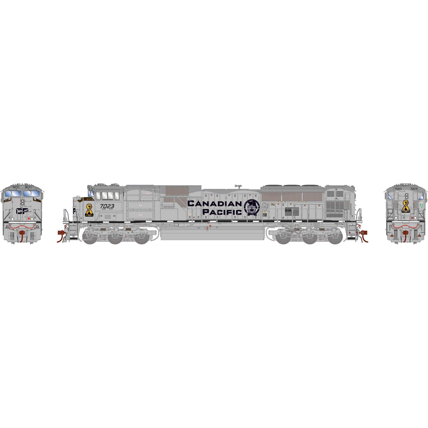 HO GEN EMD SD70ACU Locomotive with DCC & Sound, CP/Military Tribute #7023 (ATHG-1160)