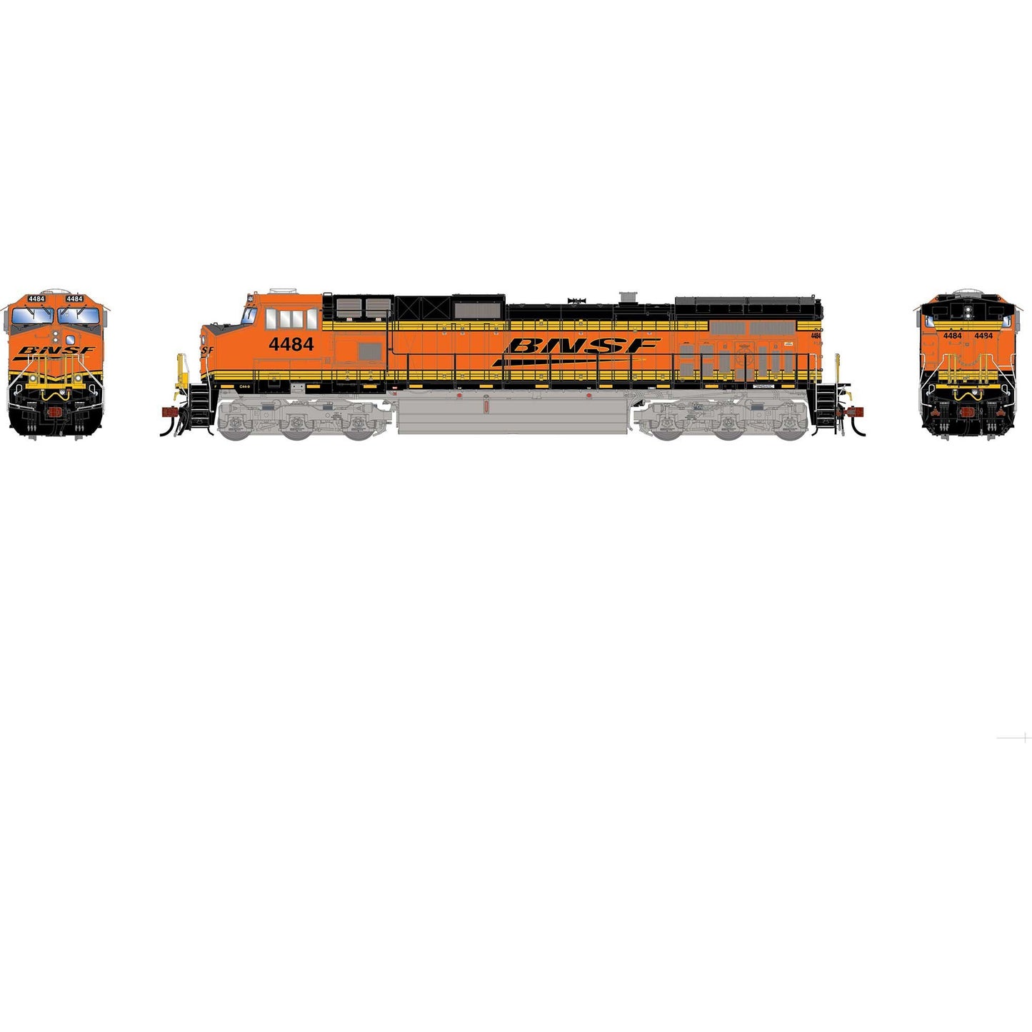 HO GE Dash 9-44CW Locomotive BNSF Wedge #4484 (ATHG-1204)