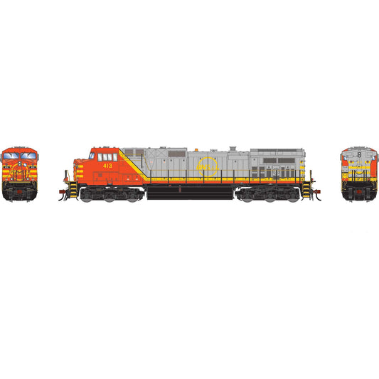 HO GE Dash 9-44CW Locomotive with DCC and Sound QNSL #413 (ATHG-1230)