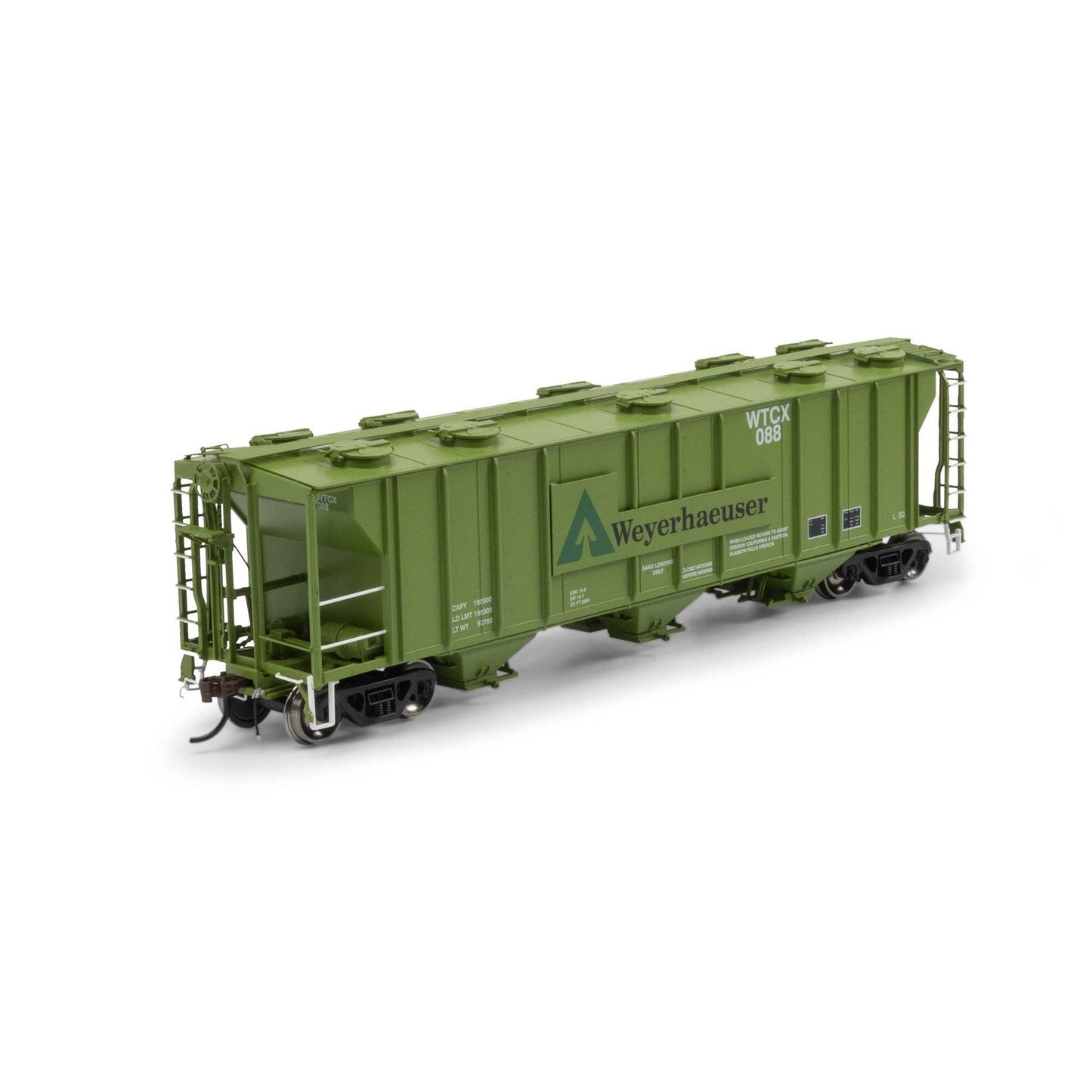 HO PS-2 2893 3-Bay Covered Hopper WCTX #088 (ATHG-1275)