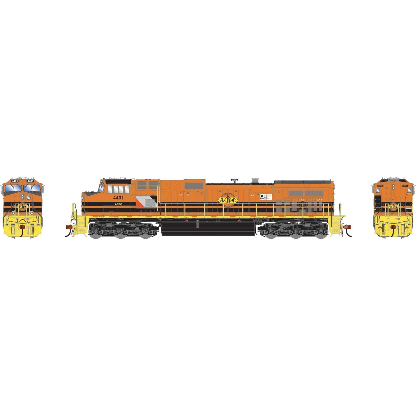 HO GE Dash 9-44CW Locomotive ARZC with Heralds & OLS Logo #4401 (ATHG-1299)