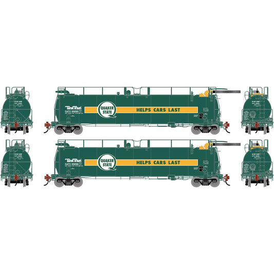 HO TankTrain Intermediate GATX Quaker State Car Set (ATHG-1338)