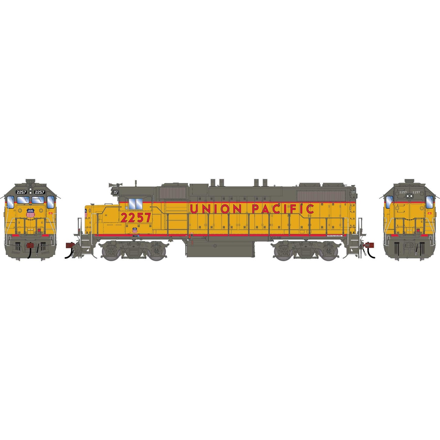 HO GP38-2 Locomotive UP '80s' #2257 (ATHG-1395)