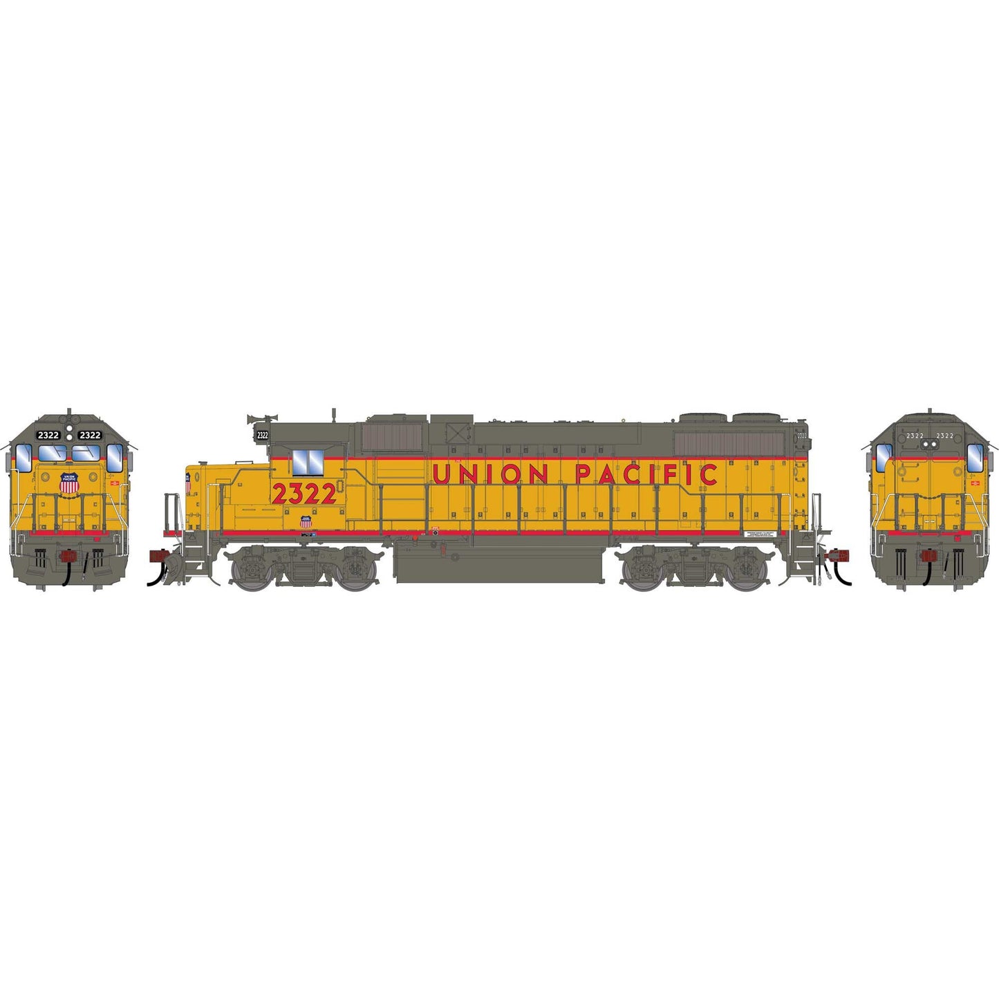 HO GEN GP38-2 Locomotive UP '80s' #2322 (ATHG-1396)