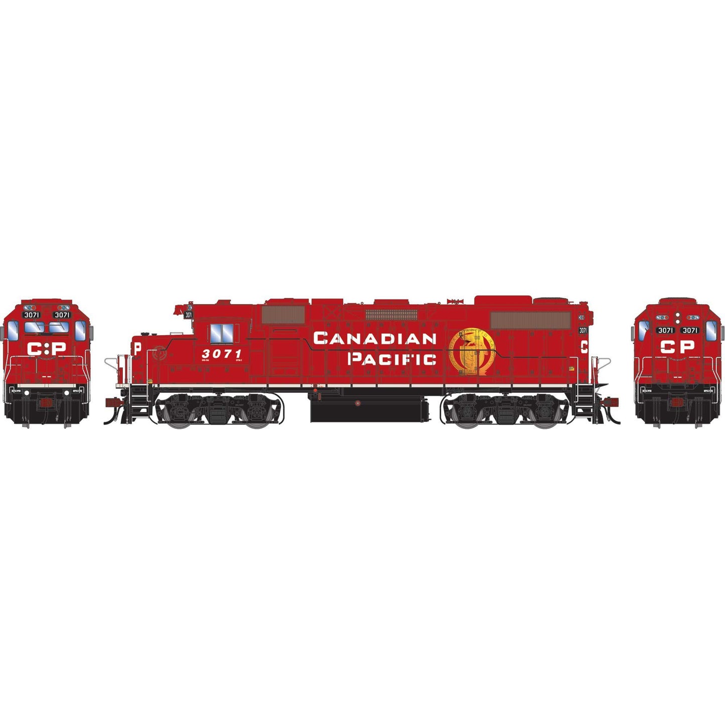 HO GEN GP38-2 Locomotive with DCC and Sound CP Golden Beaver 3071 (ATHG-1404)