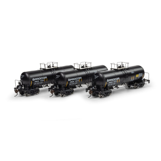 HO 13K Gallon Acid Tank Car PROX #15284/15315/15377 (3-pack) (ATHG-1429)