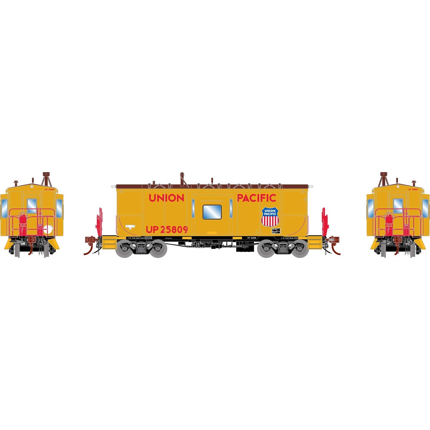 HO ICC CA-11 Caboose with Lights UP Snowbus #25809 (ATHG-1449)