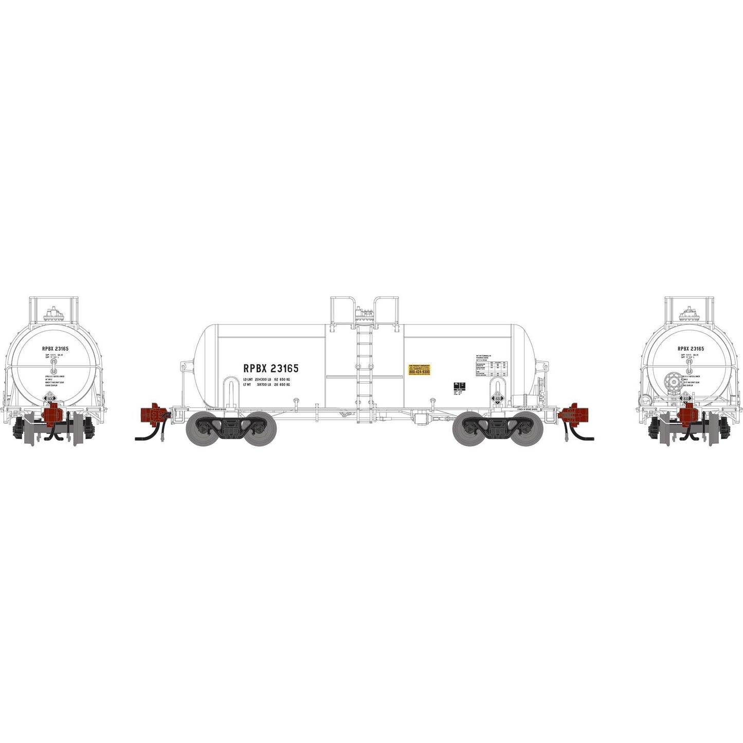 N 13K Gallon Acid Tank Car, RPBX #23165 (ATHG-1480)