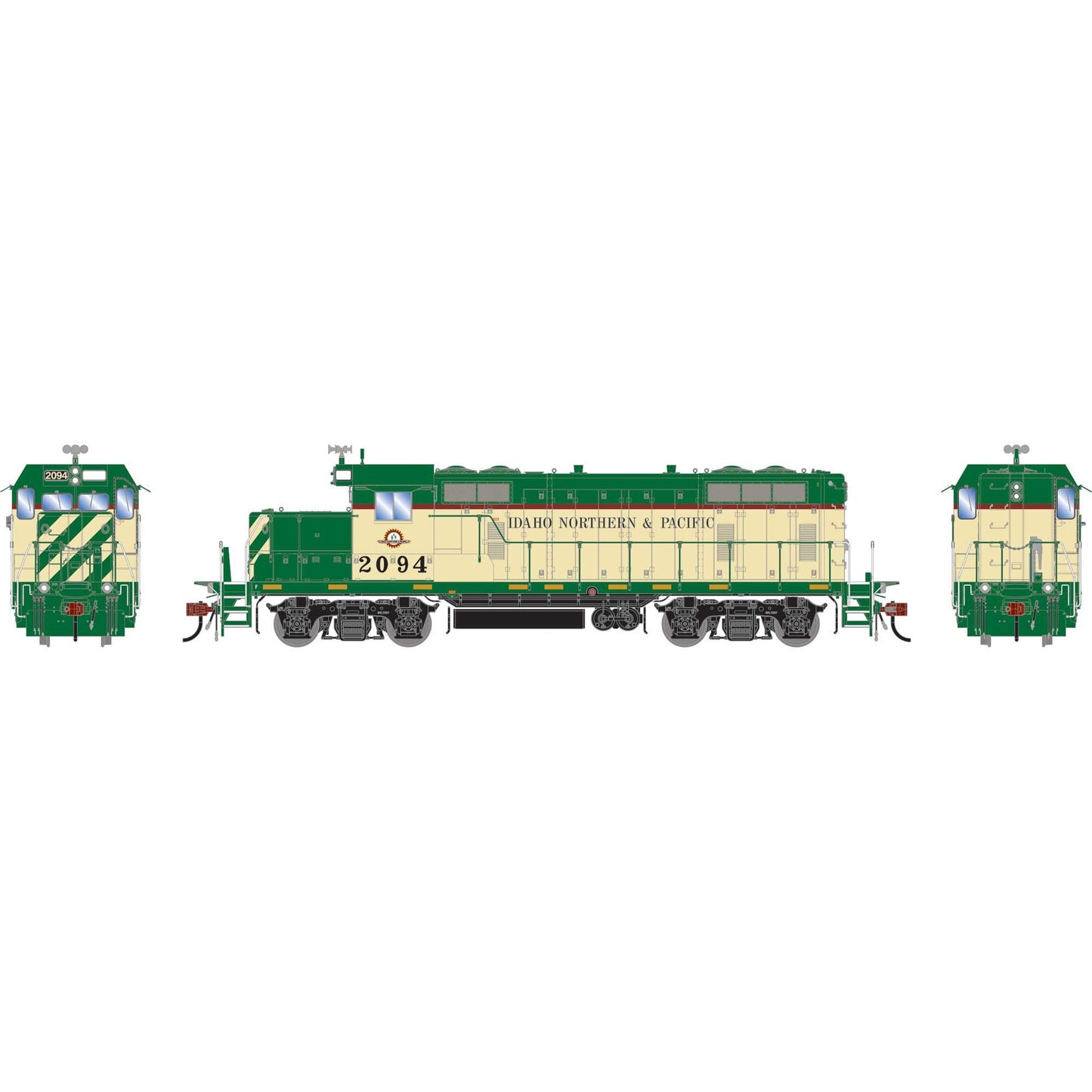 HO GP7u Locomotive with DCC and Sound INPR #2094 (ATHG-1503)
