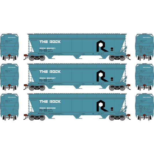 HO ACF4600 Covered Hoppers (RI #800301/800367/800400) - 3-Bay Center Flow Model (ATHG-1527)