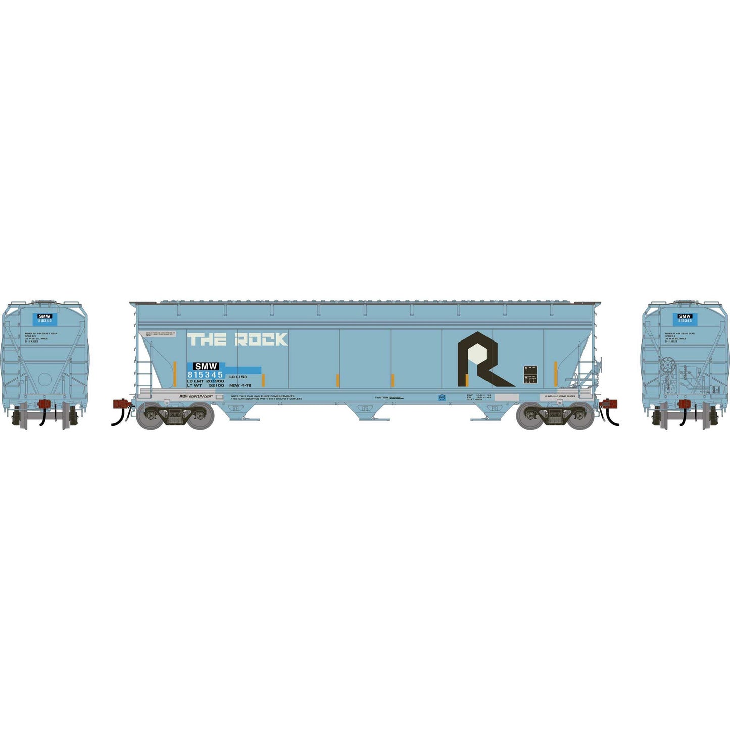 HO ACF4600 Covered Hopper Primed for Grime (ATHG-1528)